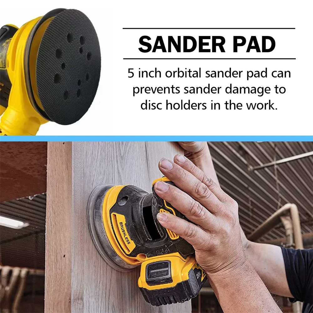 عالية الجودة 5 بوصة 8 حفرة أدوات جلخ هوك وحلقة الصنفرة القرص عشوائي المدار ساندر ألواح التلميع