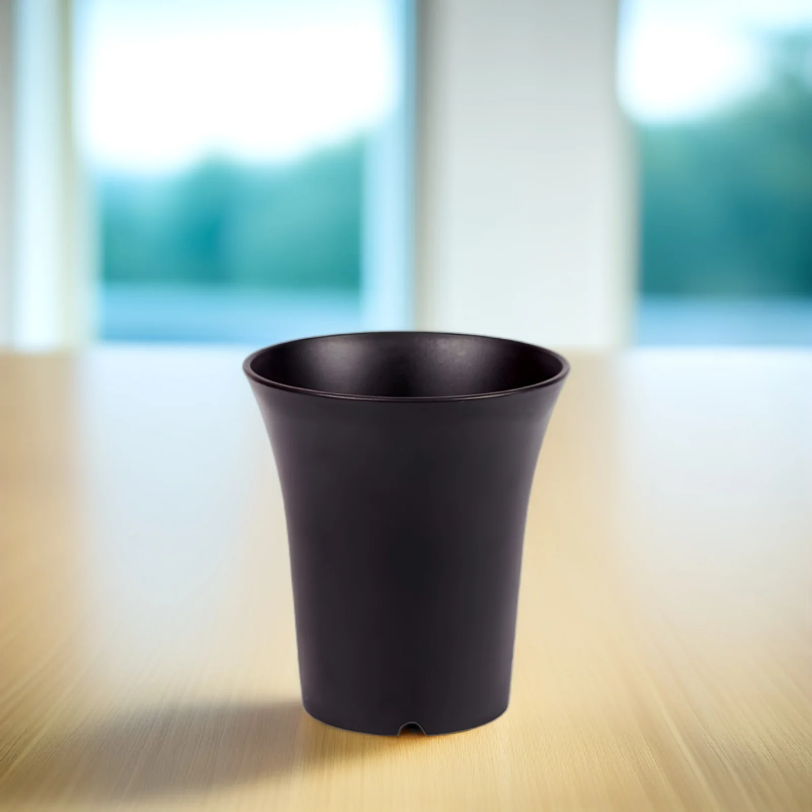 

6Pcs Plastic Succulents Flowerpots Extra Small White and Black Hard Thick Resin Planters for Indoor Office Home Garden Use