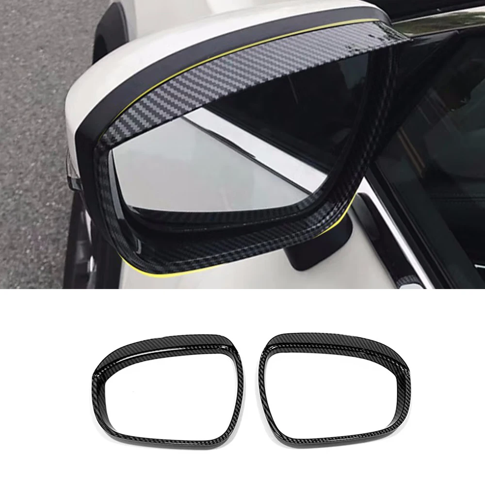 For Renault Austral 2022 2023 exterior ABS Carbon rain eyebrow Side Car Rear view Mirror frame trim cover Sticker Accessories