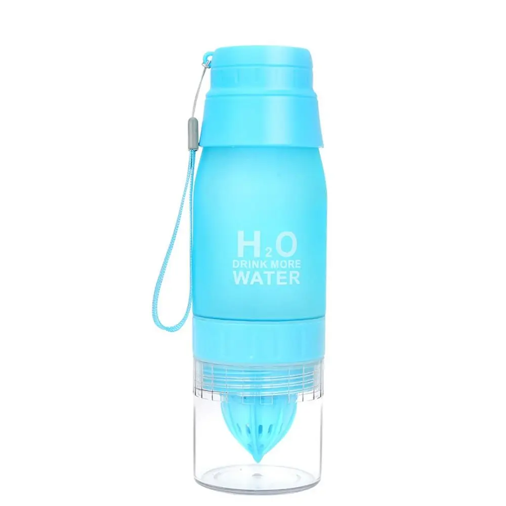 650ml Sports Kettle with Juicer Food Grade PC Large Capacity Fitness Water Bottle Dustproof Portable Fitness Drinking Bottle