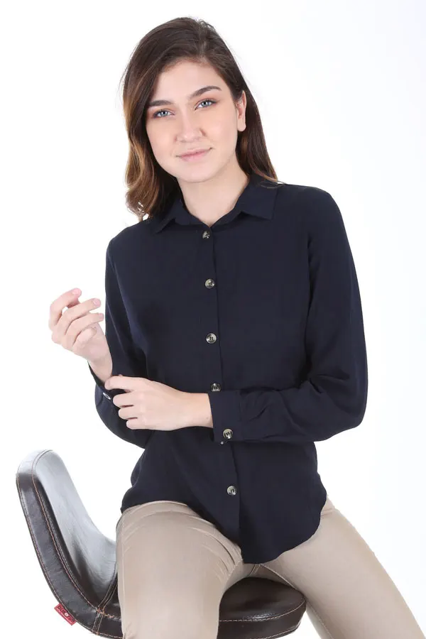 DÜĞMELİ SHIRT 2021 Spring autumn women's shirt blouse street shirt new simple office lady long sleeve blouse