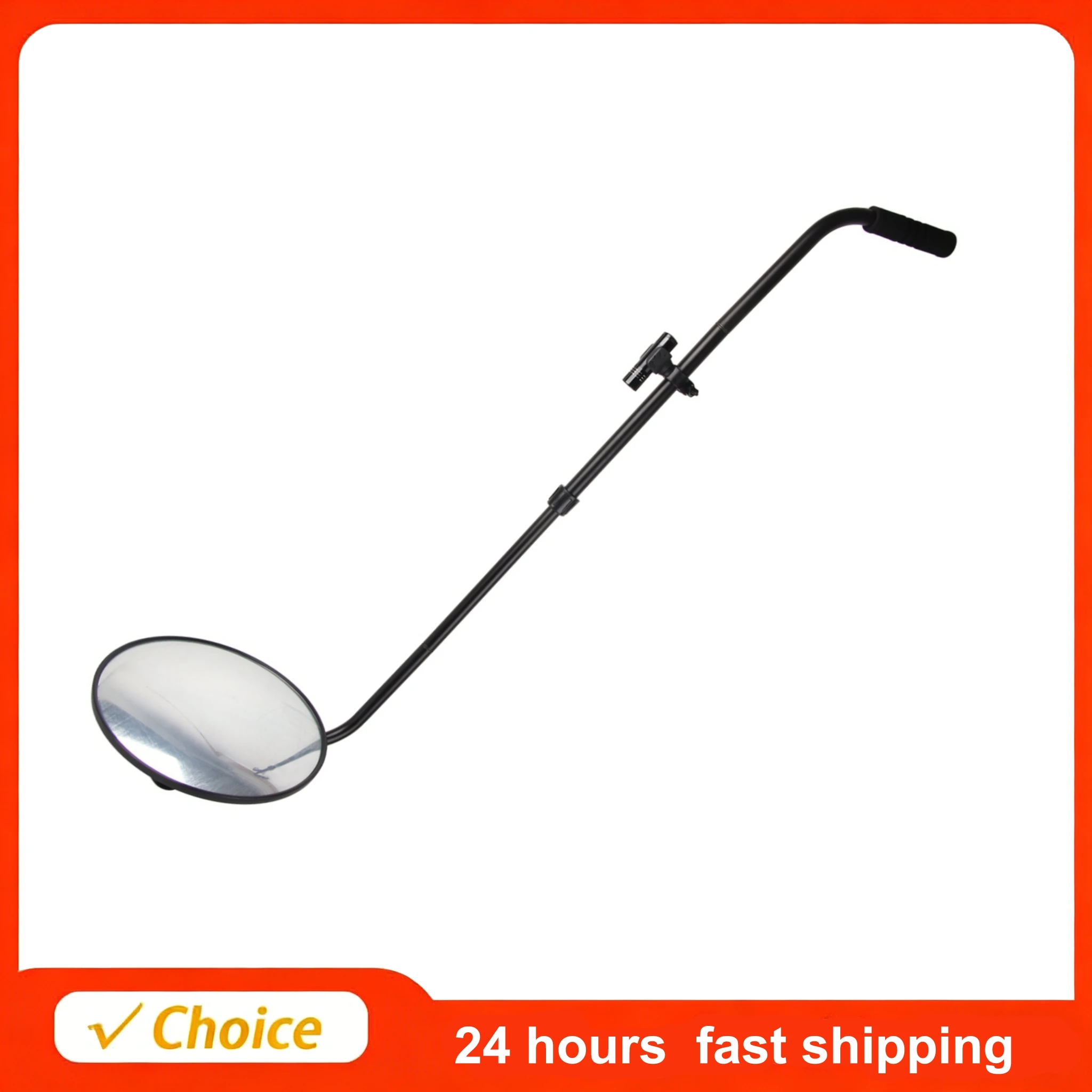 V3 Car Under Inspection Mirror with Light Telescoping Handle Adjustable Angle Magnifying Security Mirror Vehicle Security Tool