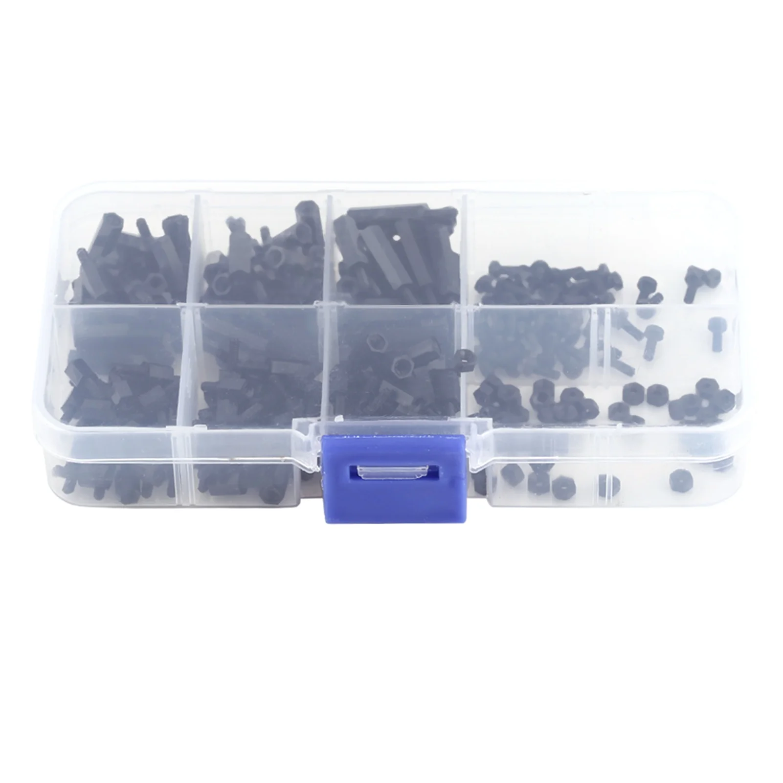 250PCS Nylon M3 Hex Column Male Standoff Spacer Screw Nut Assortment Kit