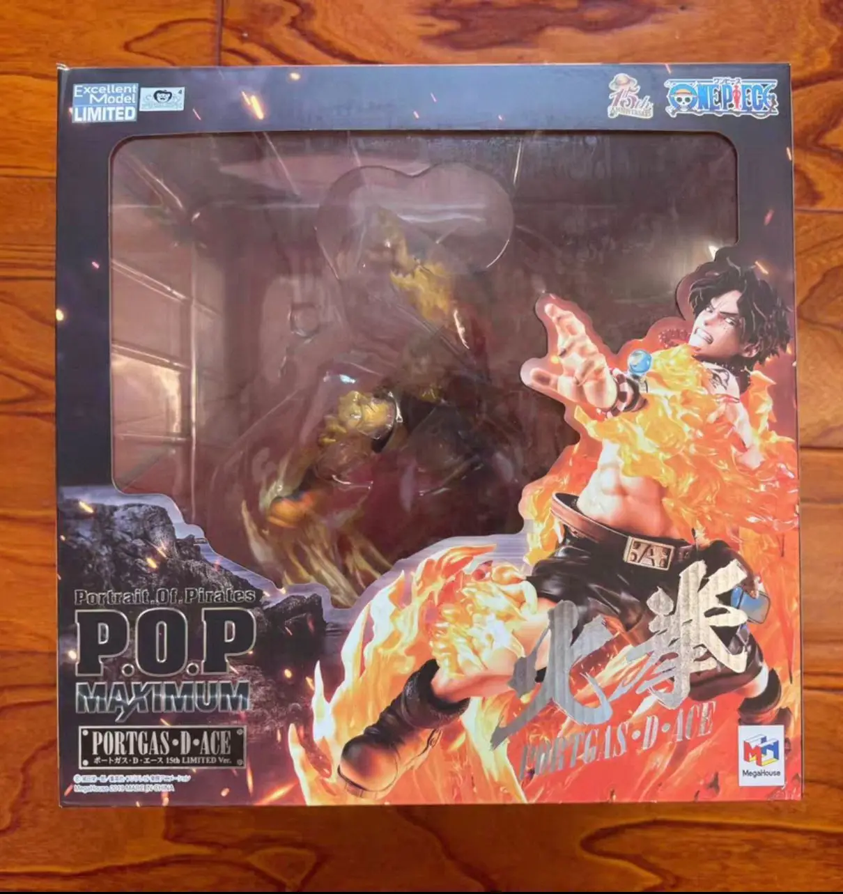 

-In Stock Original MegaHouse Portrait of Pirates Maximum ONE PIECE PORTGAS.D.ACE 22.5cm Figures Toy Sculpture Ornaments