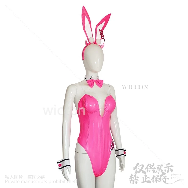 Juego de Anime NIKKE diosa de la victoria conejito Cosplay disfraz de Viper chica traje de conejo monos rosas pelucas para Navidad personalizado