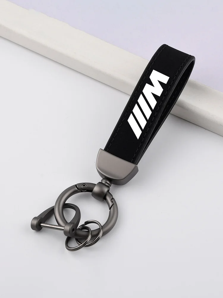 High-quality Car Keychain Gift Pendant Leather Key Ring For BMW M Power Performance M3 M5 X1 X3 X5 X6 E46 E39 E36 E60 E90