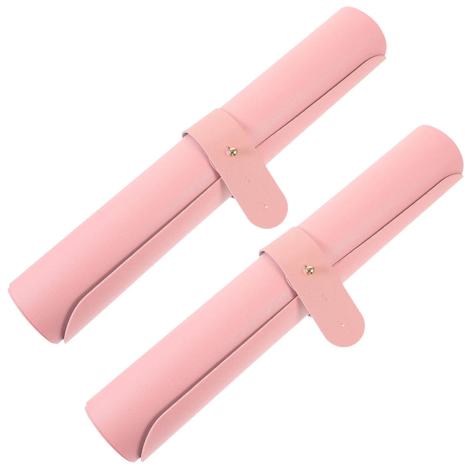 2Pcs Manicure Table Pad Foldable Waterproof PU Nail Desk Mat 23.62x11.8in Pink Blue Nail Tech Mat Salon Manicure