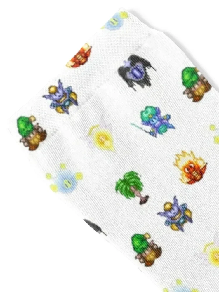 Secret Of Mana Magic Sprites pattern Socks cartoon Soccer christmas gift crazy Socks For Man Women's