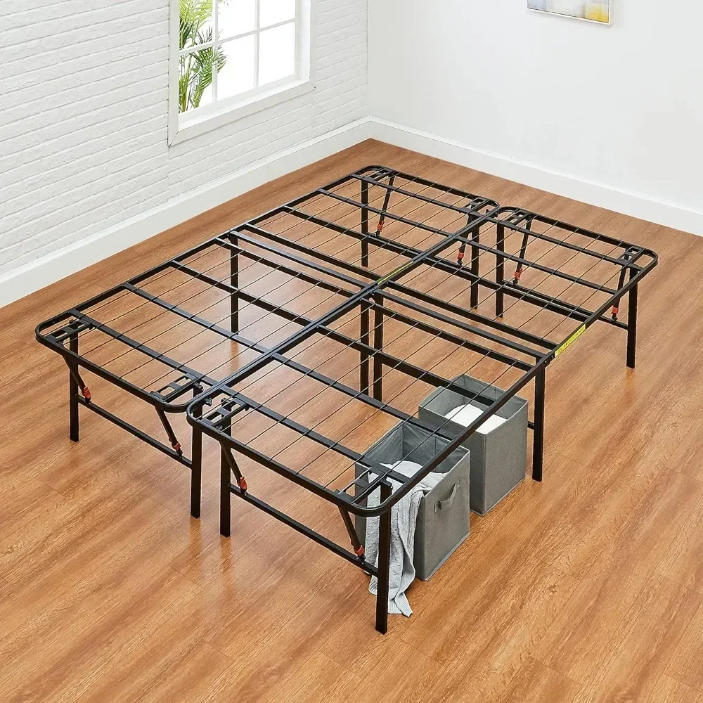 

Basics Foldable Metal Platform Bed Frame with Tool Free Setup,14 Inches High, Sturdy Steel Frame,No Box Spring Needed,Full,Black