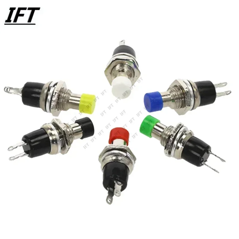 6pcs PBS-110 7MM Momentary Pushbutton Switch Press the reset switch On Off Push Button Micro Switchs Normally closed NC or NO