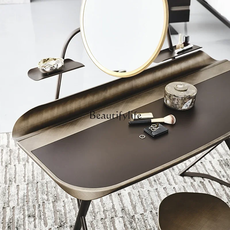 Italian light luxury minimalist dresser rock slab high-end dresser table customization