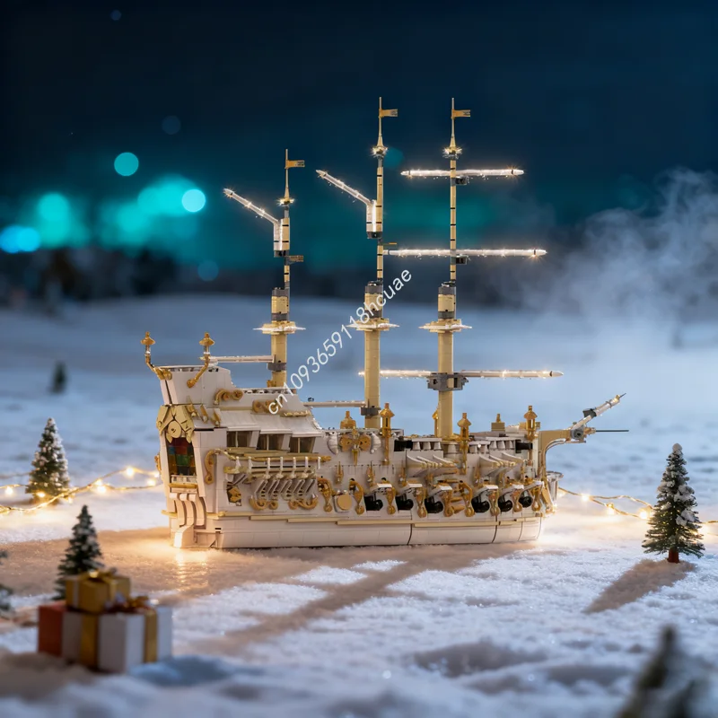 

3550pcs MOC The Spirit Eden Pirate Ship Piratesed Model Christmas Gift Building Blocks Assemble Toy DIY Education Brick Kids