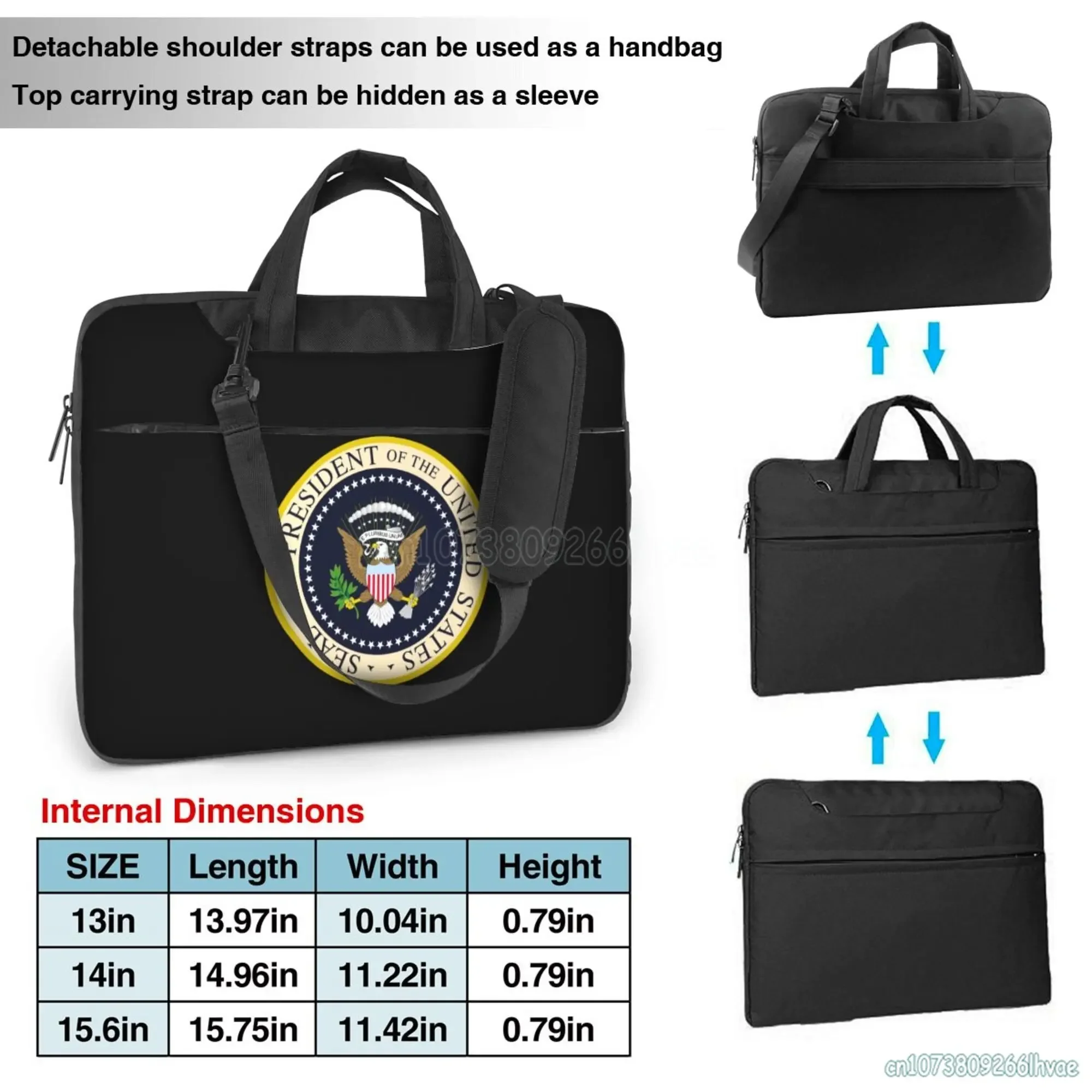 Bolso de hombro para ordenador portátil Seal of The President of The States, Compatible con bolsa de cubierta para PC de Netbook para portátil de 13/14/15,6 pulgadas