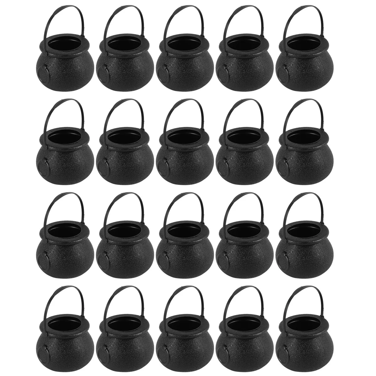 20 Pcs Mini Candy Kettles Witch Skeleton Cauldron Holder Pot with Handle for Halloween Easter St Patrick'S Day Party