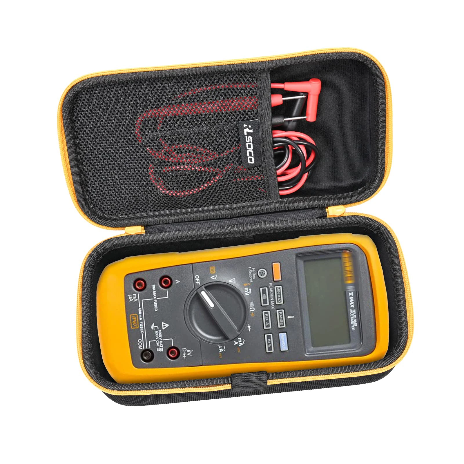 Hard Case for Fluke 87V MAX / 87V MAX/E2 KIT True-RMS Digital Multimeter Combo Kit Portable Storage Orginazer Bag (Case Only)