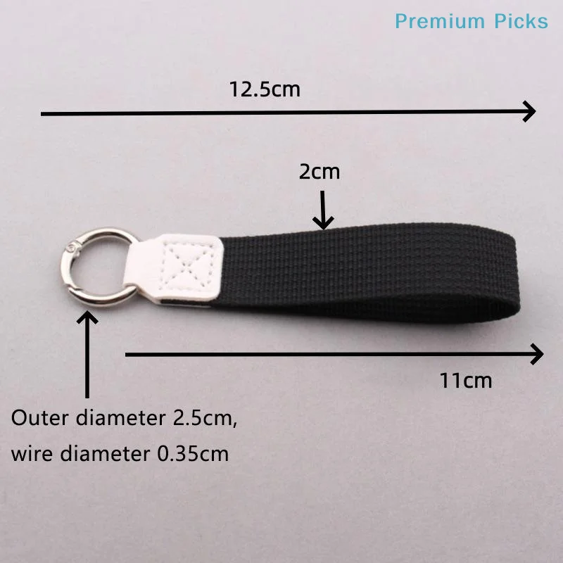 portableWeave Canvas Key Pendant Lanyard Fashion Strap Keychain for Car Key Purse Handbag Office Workers Daily Use
