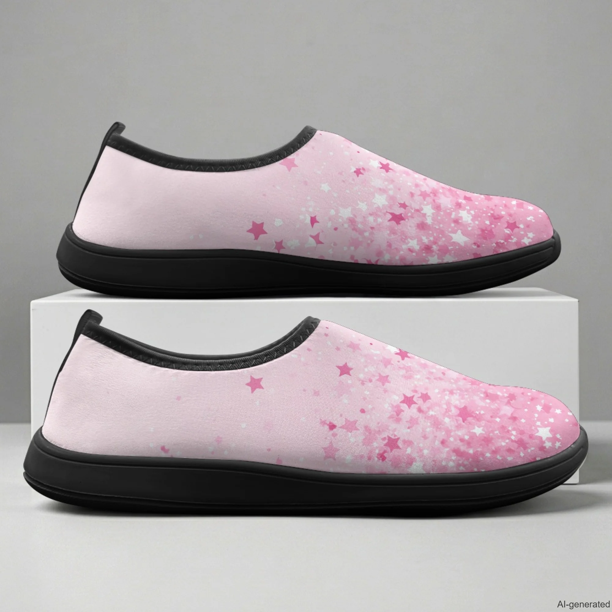 XIXIRIMIDO Slip-on Wide-toed Shoes Starry Sky Print Zapatos De Mujer Men's Sneakers and Casual Shoes Slippers Nurse Shoes 36-46