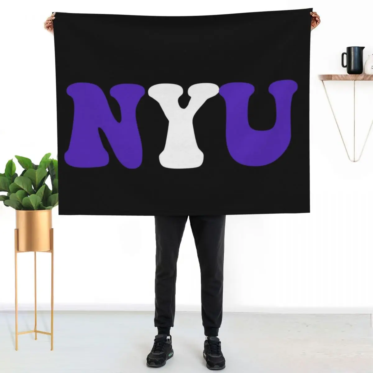 

NYU Throw Blanket Luxurious Soft Blanket Holiday Gift for Family