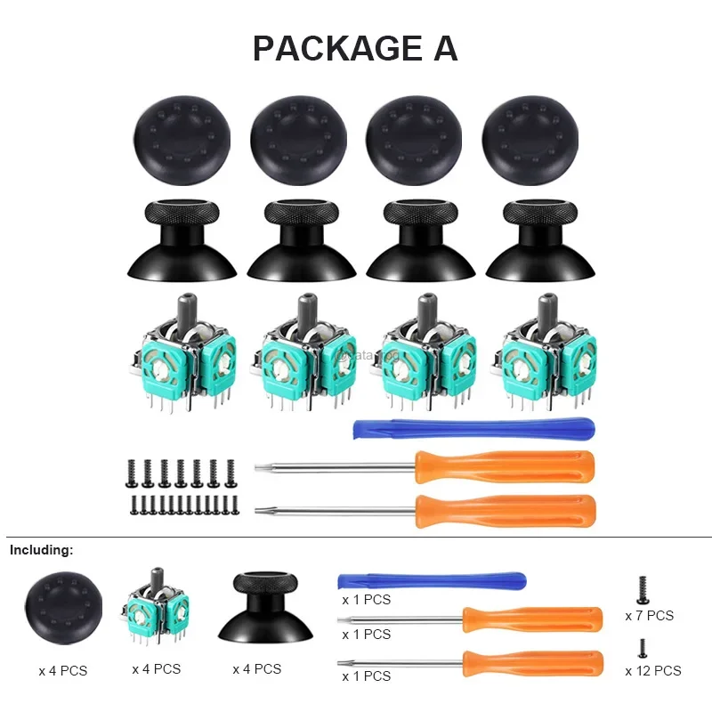 For Xbox One Slim Handle Repair Accessories Kit Xbox One Slim Controller Mushroom Head Button Replacement Accessories Set