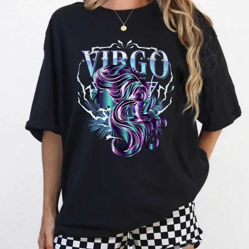 

Virgo Bootleg T Shirt Mystical Grunge Zodiac Sign s Astrology Birthday Queen August