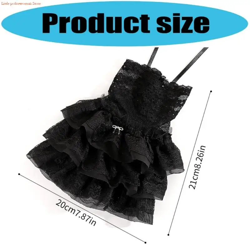 F92D Maniche in pizzo facile manutenzione Calzini elastici polpaccio Scaldamuscoli per costumi per appassionati cosplay