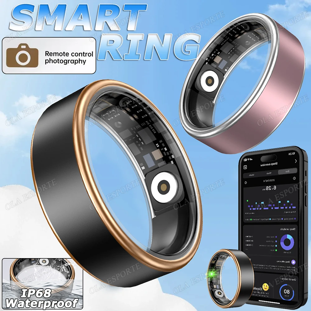 

Outdoor Waterproof Smart Ring Comprehesive Health Monitoring Gesture Control Heart Rate Sleep Monitor Sports Smartring Women Men