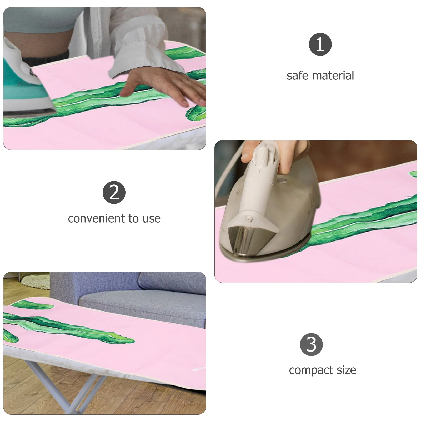 

Cactus Pattern Ironing Board Cover Heat-Resistant Large Digital Printing Insulation Pad Replacement Protection Sheet