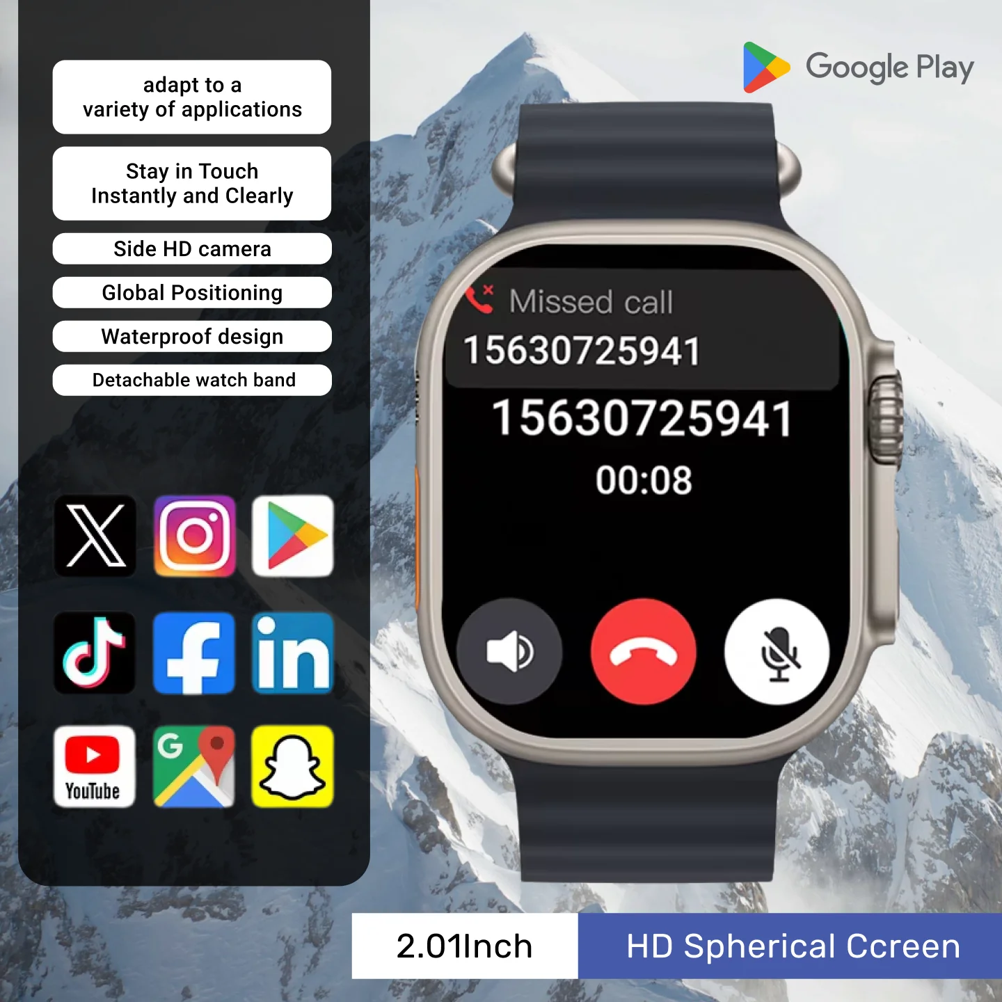 

Оригинальные умные часы HK Ultra One 4G, AMOLED-экран, камера, GPS, Wi-Fi, 32G ROM, сетевая загрузка, любое приложение, мужские и женские умные часы