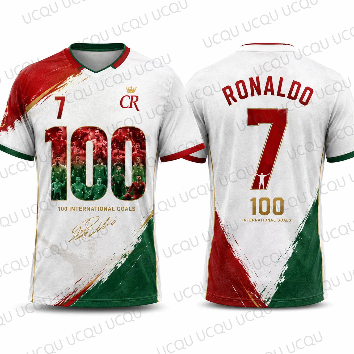 2026 New Ronaldo 100 International Goals Commemorative Jersey  Legend Football Fan Shirt Limited Edition