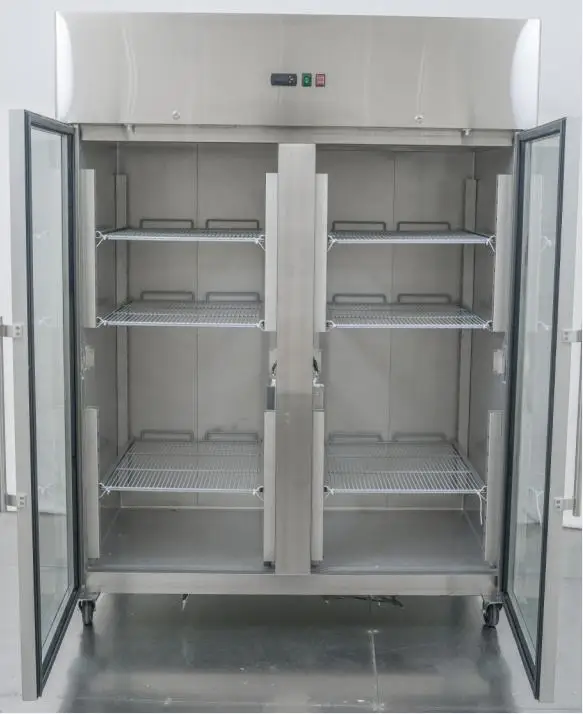 1065L SN800BTG Double Glass Doors Ventilated Commercial Reach In Freezer Display Upright Cabinet Refrigeration Equipment