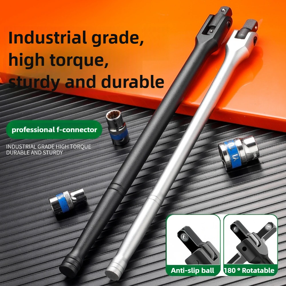 

1/2 3/8 Inch Heavy Duty Dual Head Breaker Bar 15 Inch Industrial Grade F Type Socket Wrench