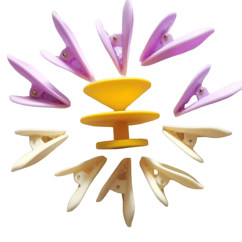 Magnetic Lotus Sealing Clips for Snacks 10 Pcs, Double-Layer Food-Safe Tongs, Refrigerator & Kitchen Storage Clips