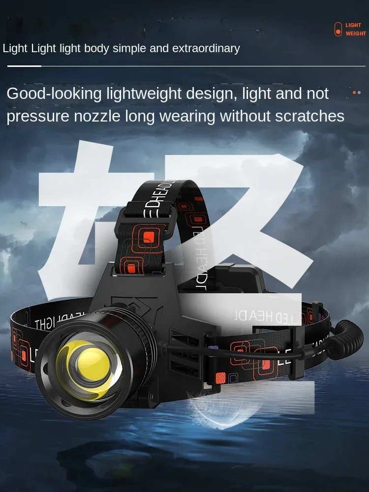 Waterproof Headlamps Led Powerful Rechargeable Fishing Flashlight Camping Light 18650 Hunting Lampe Frontale Portable Tool Light