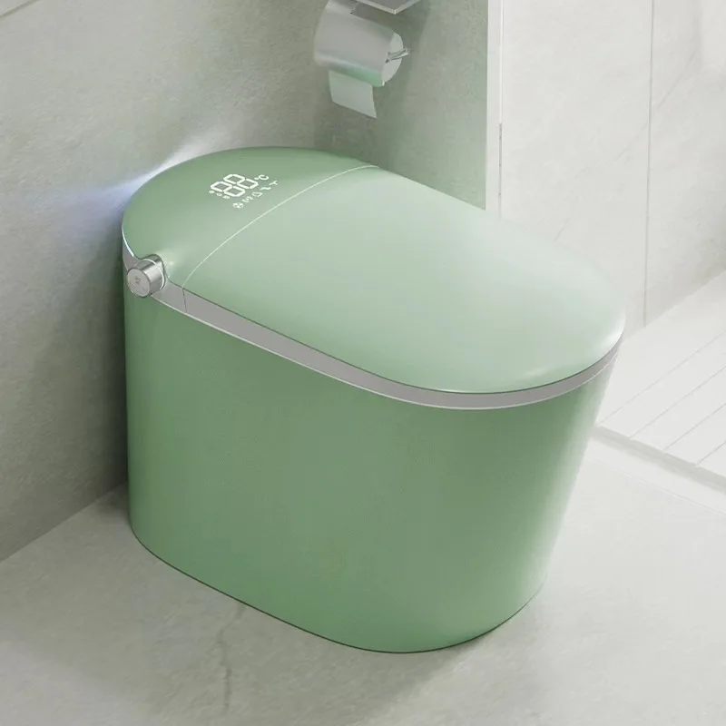 Modern Smart Toilet Ceramic Body Remote Control Seat Heating Automatic Flush Touchless Lid Air-drying Concealed Tank Apartment
