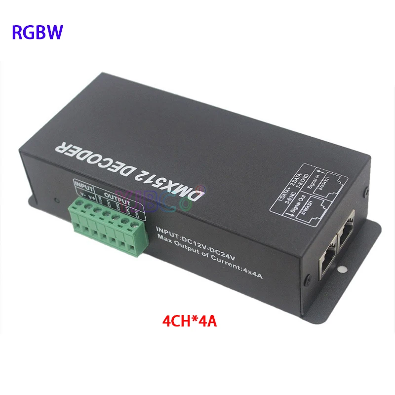 3CH/4CH DMX512 decoder RGB/RGBW LED Strip Controller DMX a PWM display digitale 3CH * 8A 4CH * 8A Light Tape Dimmer