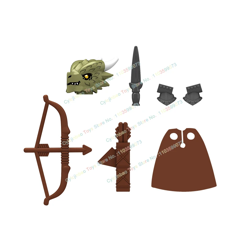 Château médiéval morts-vivants Dragon chevalier bloc de construction film Mini figurines accessoires armure bouclier armée briques jouets cadeaux N833-836