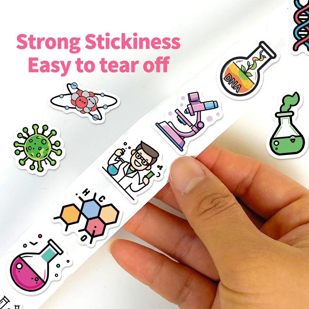 500 قطعة الأدوات الكيميائية علم الأحياء الزخرفية صائق الحرف سجل القصاصات الغيتار زجاجة ماء هدية التعبئة والتغليف ملصقات الهدايا الحاضر