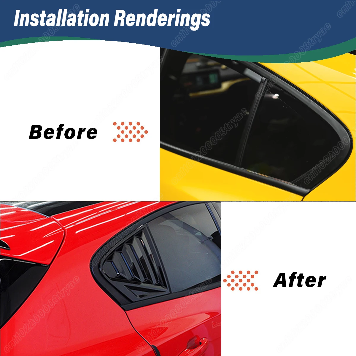 For Ford Focus ST-LINE MK4 Hatchback 2019 2020 2021 Car Tail Triangle Blinds Window Side Cover Body Decoration Modification Kit