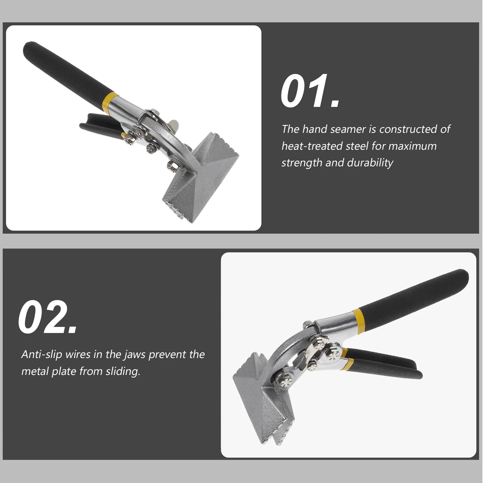 

3 Inch Straight Jaw Sheet Metal Bender Hand Seamer Tool for Flattening Metal Plates Efficient Construction with Reduced Fatigue