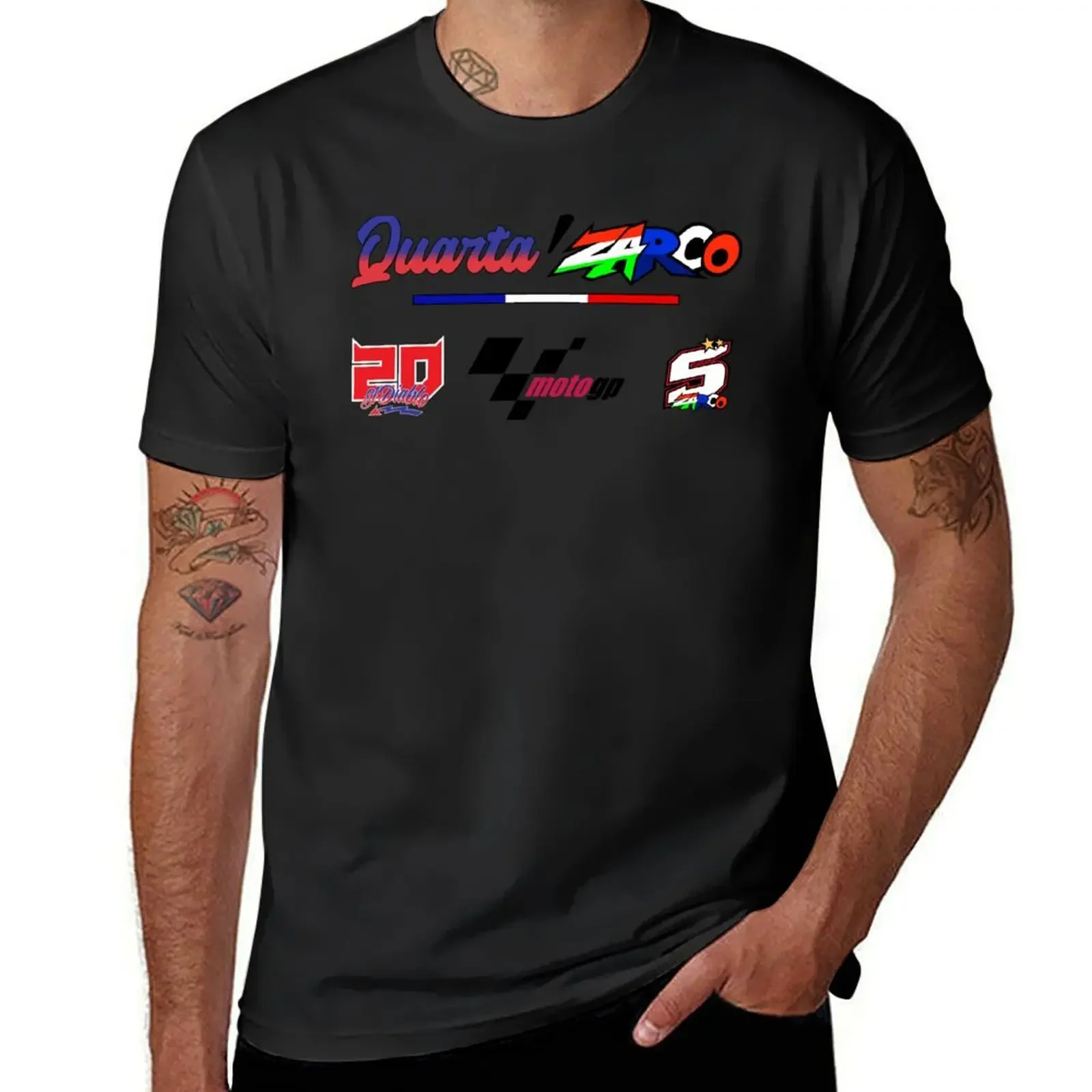 Quartararo x Zarco T-Shirt aesthetic clothes plus size tops vintage clothes cotton graphic tees mens t shirt graphic