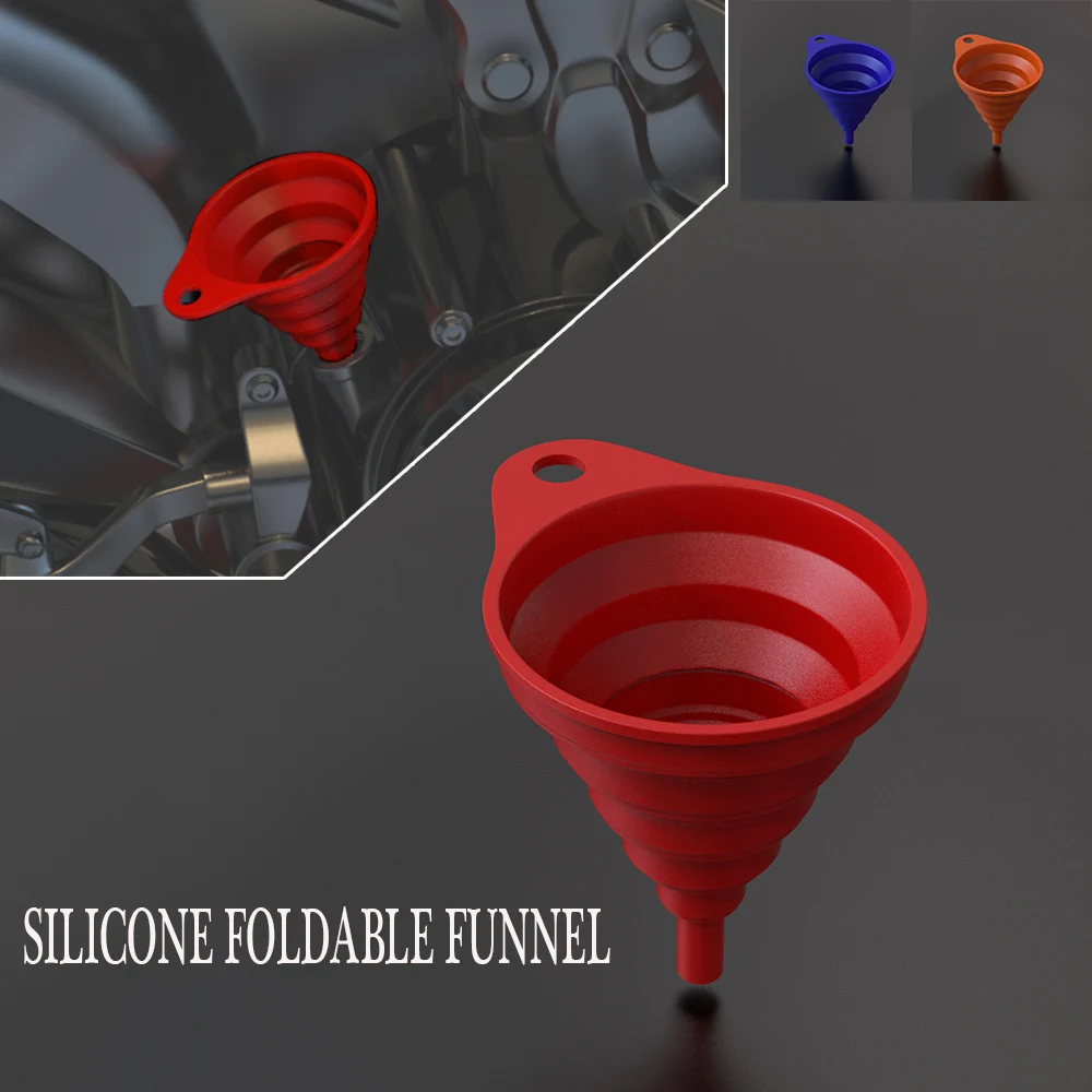 

Engine Silicone Foldable Funnel Gas Oil Fuel Petrol Diesel Filling Tool For Honda PCX 125/150 RC51/RVT1000 SP1/SP2 Rebel CMX 250