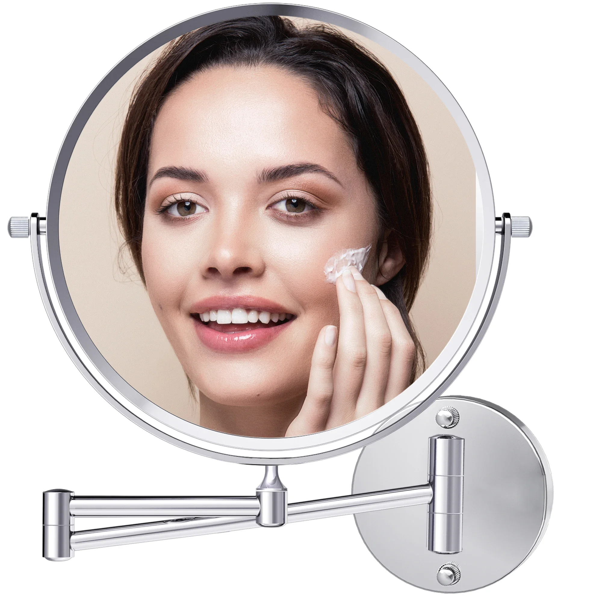 Tushengtu 360 回転 8 インチ壁掛け化粧鏡 10 倍拡大鏡両面バニティバスルームミラーシェービング