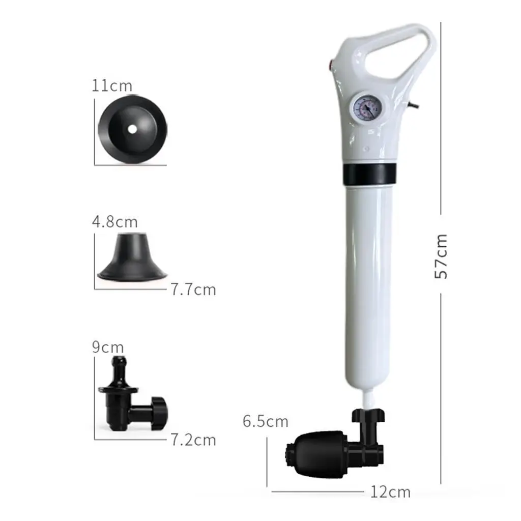 Air Pressure Plunger Pump Kit for Toilet Dredge with Dedicated One-hand Push Operation Pump Tool