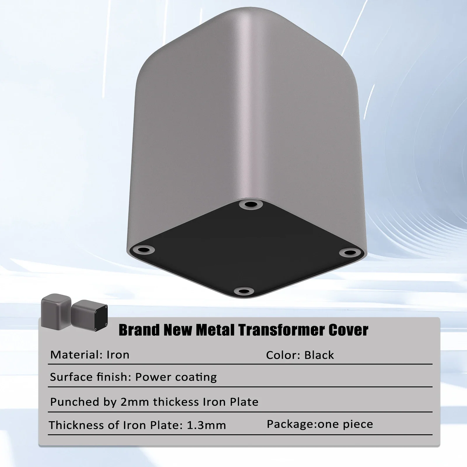 1Pcs Transformer Cover Preffair Metal Iron Troide Chassis Audio Amplifier Enclosure 65/85/107*123mm DIY