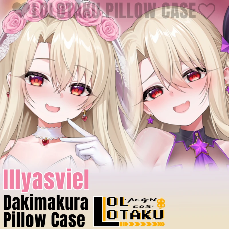 

Illyasviel Dakimakura FGO Fate Grand Order Hugging Full Body Pillow Case Cushion Cover Otaku Gift Pillowcase Home Bedding Decor