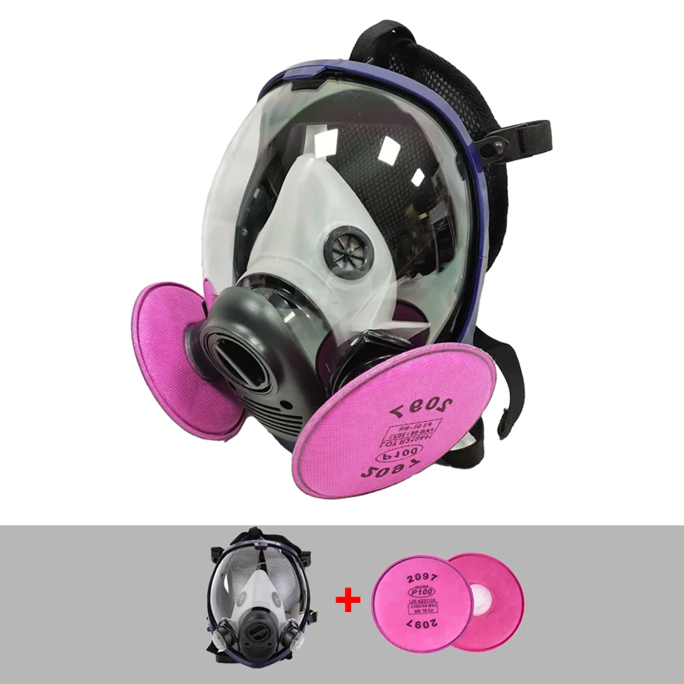 قناع كروي صناعي، قناع غاز، جهاز تنفس تكتيكي كامل الوجه للغاز والغبار والبخار والمواد الكيميائية والطلاء والرش والمناسبات الأخرى.