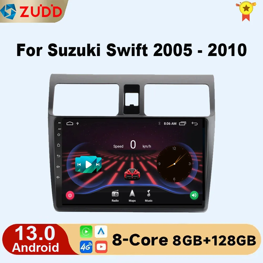 

For Suzuki Swift 2005 2006 2007 2008 2009 2010 Car Android Radio Multimedia Player 2DIN Navigation GPS Video 2 din IPS 8 CORE 4G