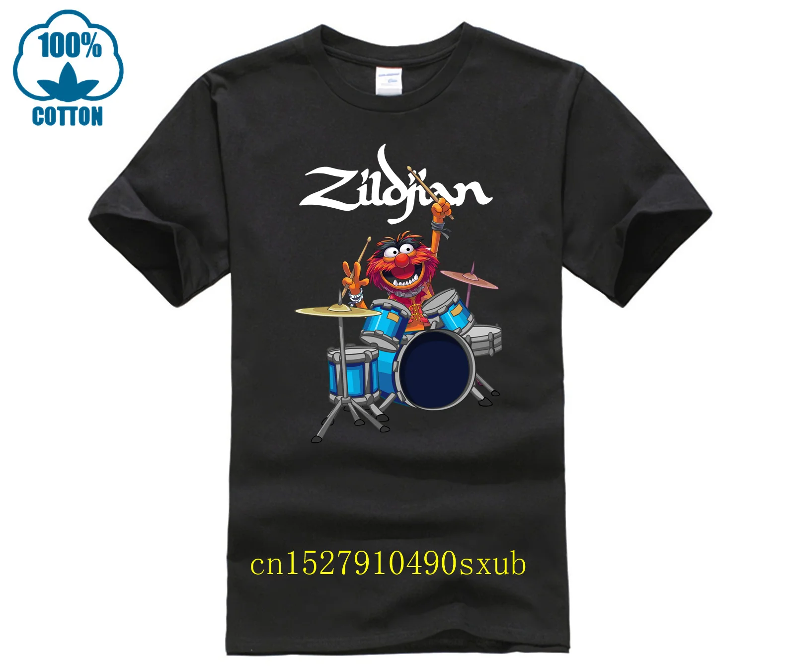 Camiseta para hombre The Muppet Show Animal jugando Avedis Zildjian camisetas para mujer
