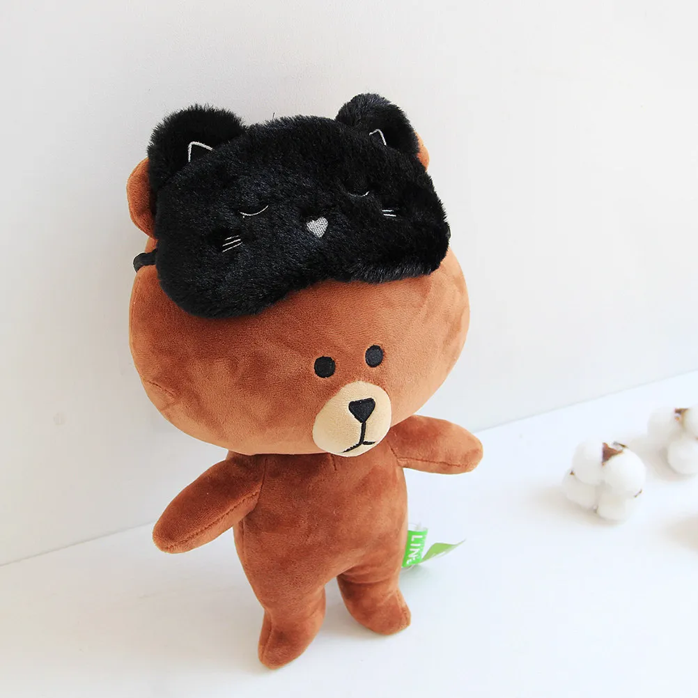1Pcs Cartoon Eye Mask Cat Sleeping Blindfold Soft Comfortable Stretchy Headband Eye Shade for Travel Nap Work