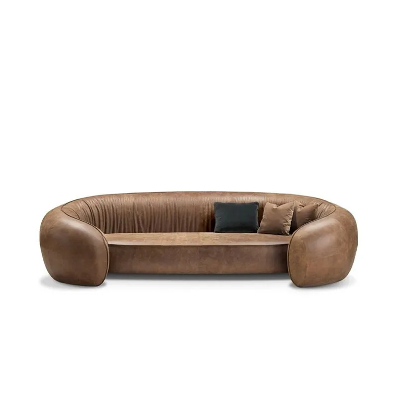 Italian minimalist wabi sofa, simple curved creative hotel shopping mall studio negotiates large sofa